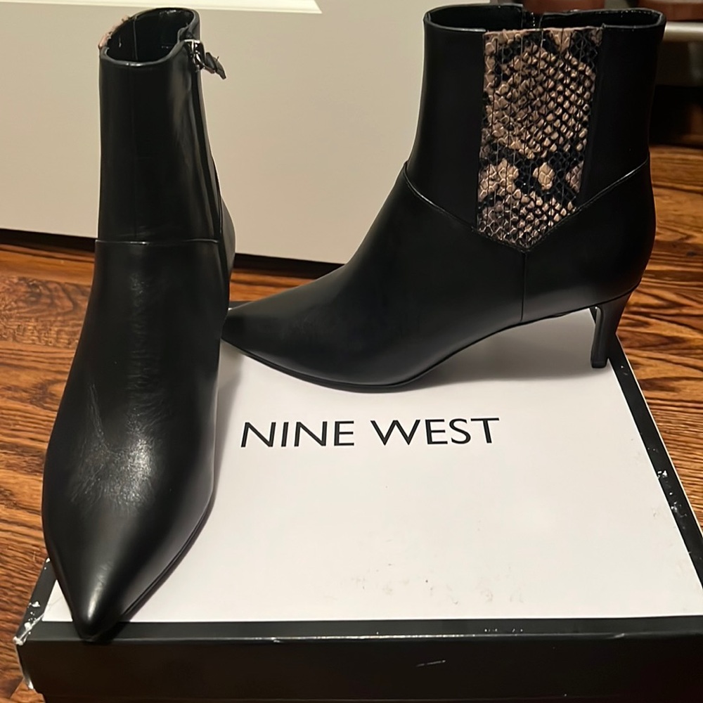 Nine West Leather Ankle Boots.